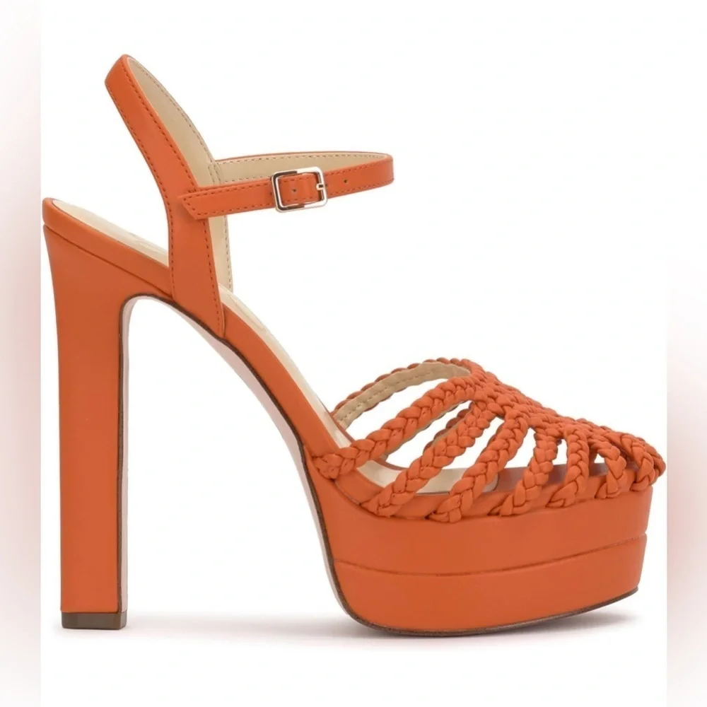 NEW Jessica Simpson Inaia Platform Sandals, Orange, Gold & Black Available, 9.5